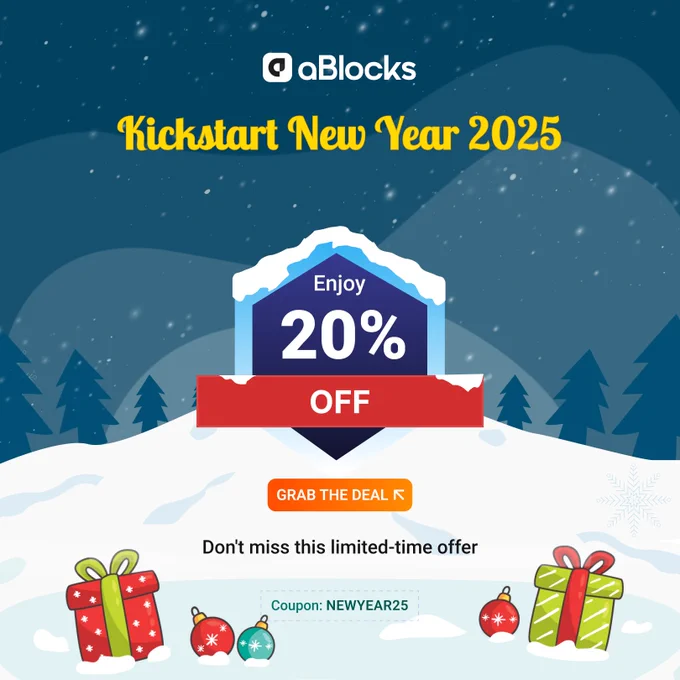 aBlocks new year deal banner