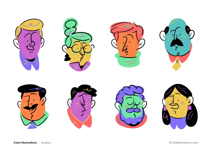 color avatar icons