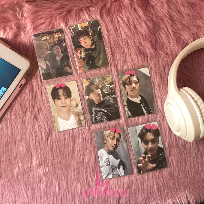 hoshi carat zone 950 (strict 1:1) 
the8 and woozi pc 150 
wonwoo camera 250
marked (w heart) pcs - 100 each
