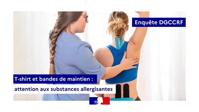 Enquête DGCCRF 

T-shirt et ba,des de maintien : attention aux substances allergisantes 