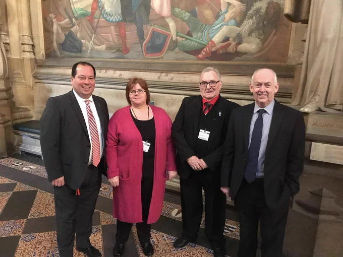 Images show Gerald Jones MP with the late John Bevan.