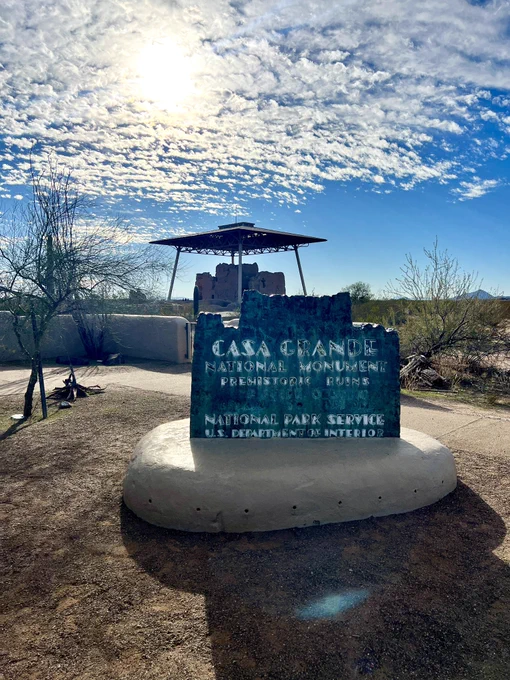 Sign for Casa Grande Ruins National Monument