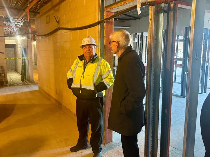 Gov. Evers tours the development project 