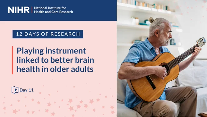 12 days of research, day eleven:
Playing instrument linked to better brain health in older adults