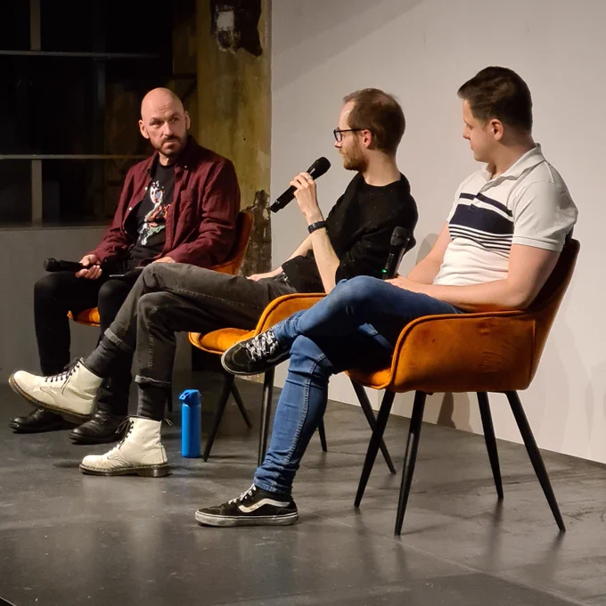 Onstage Q&A with Pete Tomkies, Kieron Moore and Brandon McCaffrey.
