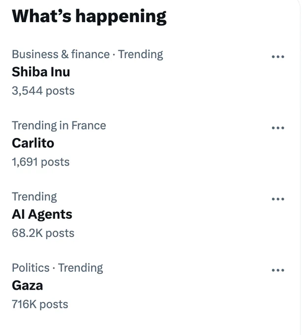 "AI Agents" is trending on Twitter