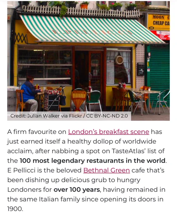Wow !!!!!

Our 100  Year old family cafe is ranked in the worlds top 100 places to eat 

Wishing everyone a Happy and Healthy New Year

@Riscardo @iancesay @ianpuddick @joeflanagan1 @RealGaryWebster