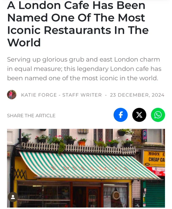 Wow !!!!!

Our 100  Year old family cafe is ranked in the worlds top 100 places to eat 

Wishing everyone a Happy and Healthy New Year

@Riscardo @iancesay @ianpuddick @joeflanagan1 @RealGaryWebster