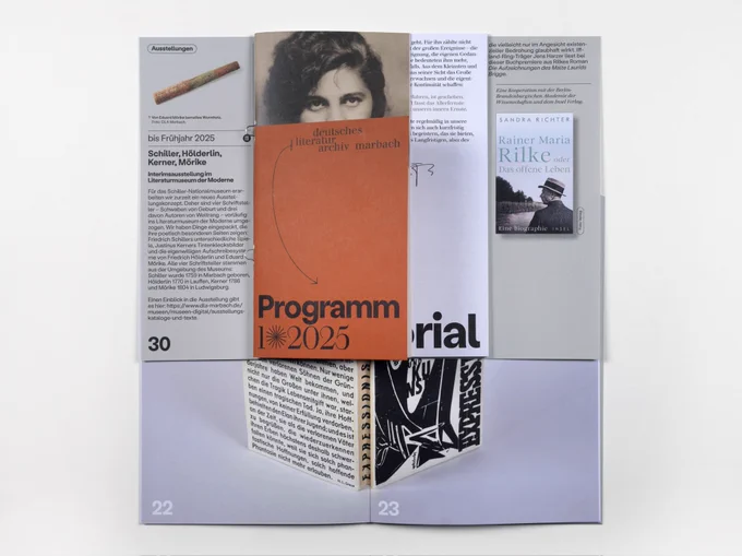 Das Halbjahresprogramm 2025 des Deutschen Literaturarchivs. Foto: DLA Marbach (Jens Tremmel).