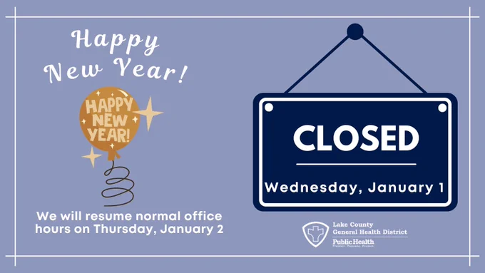 Happy New Year! We are closed on Wednesday, January 1. We will resume normal office hours on Thursday, January 2.