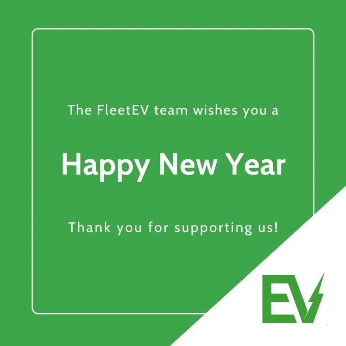 A simple green and white graphic wishing you a Happy New Year. 