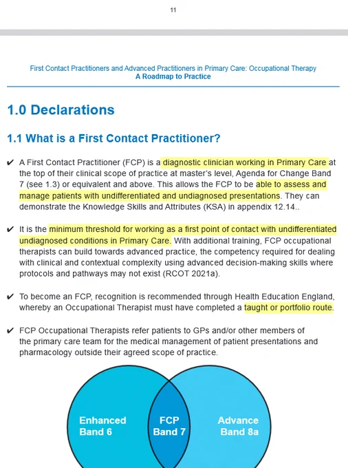 Definition of a First Contract Practitioners taken from NHSE 2021 Roadmap to Practice.   Contain 'minimum threshold for working as a first point of contact with undifferentiated undiagnosed conditions in Primary Care' (p12).