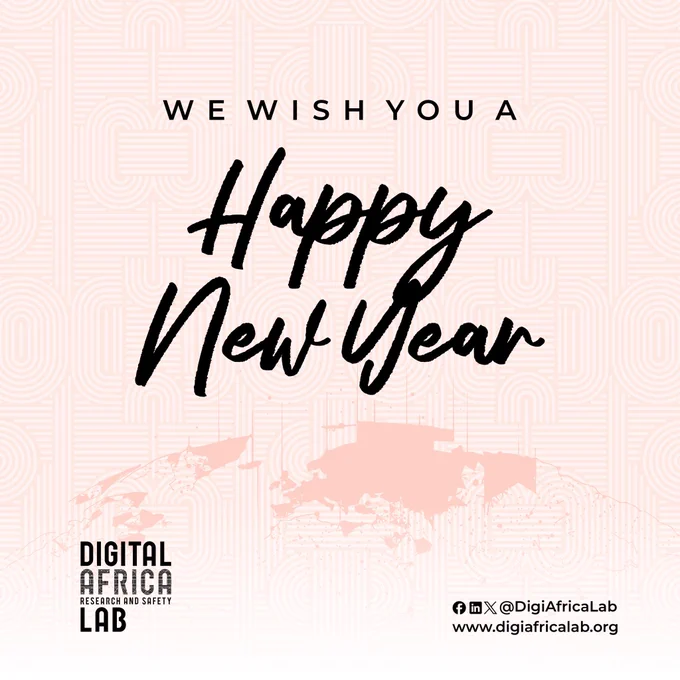 An image branded with the logo of @DigiAfricaLab reads “We wish you a happy new year”