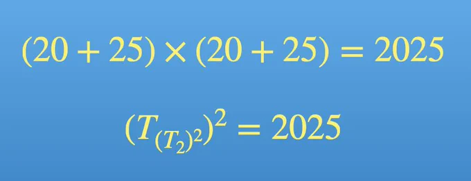 T means triangular number…