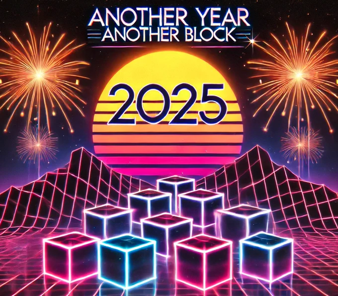 Time is like a blockchain—another year, another block—with our actions as the transactions forever etched in history. 🧩 Let the 2025th block reflect wisdom, purpose, and growth, as most of our choices are immutable. 🛠️💡  

Wishing you a Happy New Year filled with meaningful contributions to the ledger of life! 