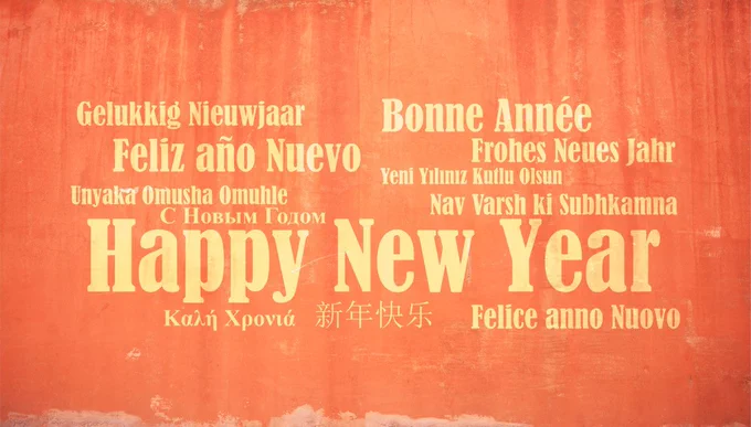 Happy New Year in lots of languages