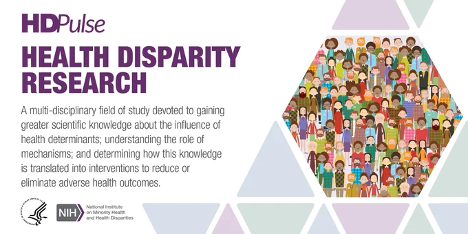 HDPulse

Health Disparity Research

A multi-disciplinary field of study devoted to gaining greater scientific knowledge about the influence of health determinants; understanding the role of mechanisms; and determining how this knowledge is translated into interventions to reduce or eliminate adverse health outcomes. 

National Institute on Minority Health and Health Disparities logo. 