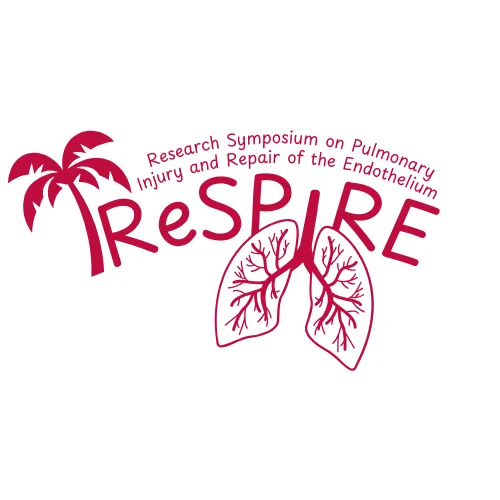 A logo in red with a palm tree and a lung that says "ReSPIRE" (Research Symposium on Pulmonary Injury and Repair of the Endothelium)