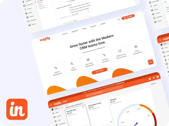 Insightly (Desktop) User Flows