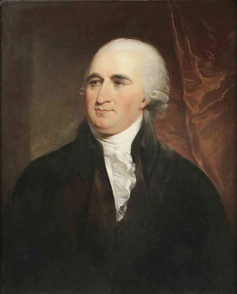 This is a colored portrait of mayor James Duane.