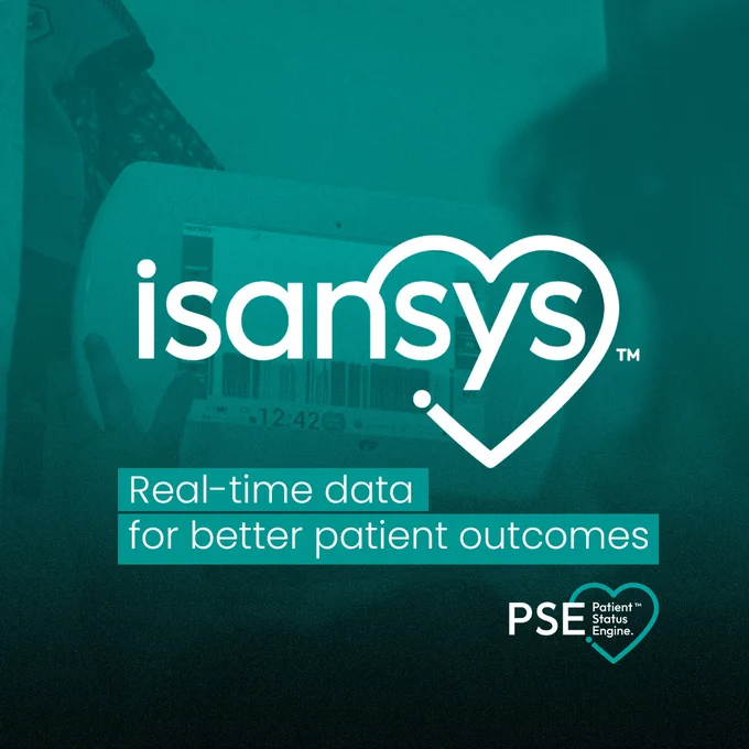 Isansys graphic says: Real-time data for better patient outcomes