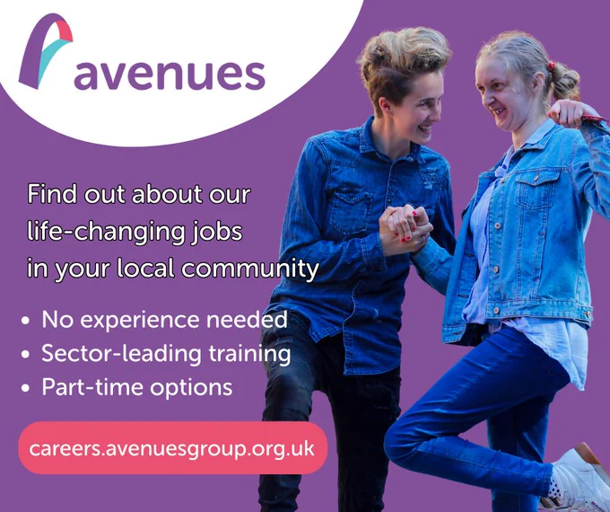 Avenues
Find out about our life-changing jobs in your local community.
- No experience needed 
- Sector-leading training 
- Part-time options 
careers.avenuesgroup.org.uk