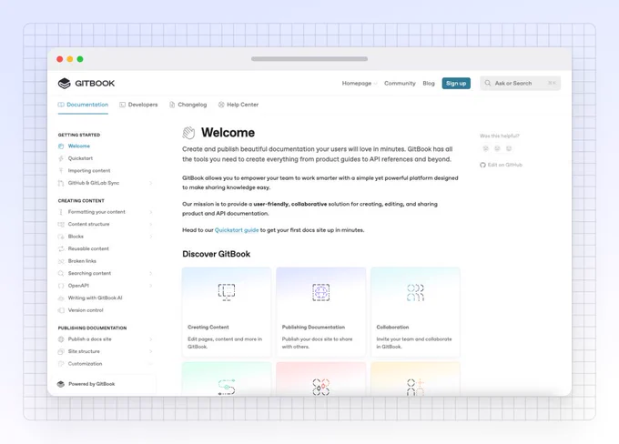 GitBook’s updated documentation site