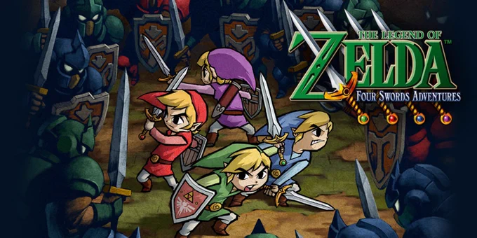 The Legend of Zelda: Four Swords Adventures artwork.