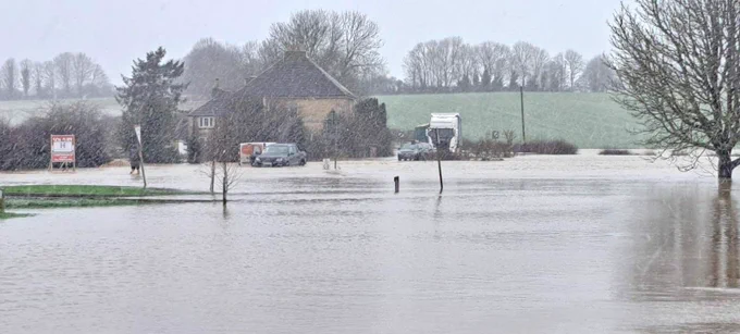 Image of flood water in south Lincolnshire