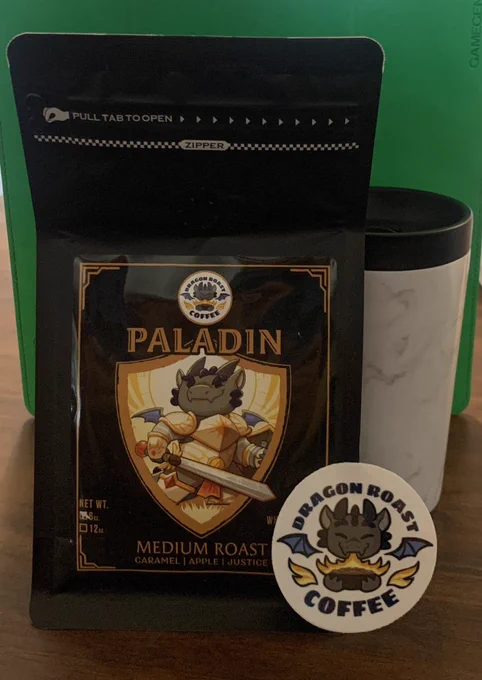 Dragonroast coffee Paladin blend. Use code AFG at https://dragonroast.coffee for 15% off