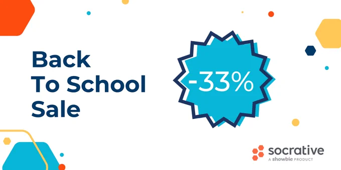 Socrative sale - back to school - 33% savings