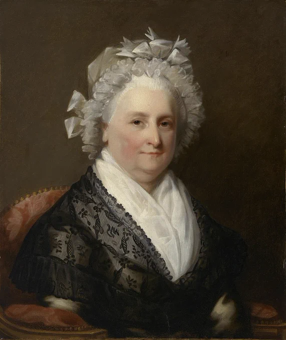 This is a colored portrait of Martha Washington