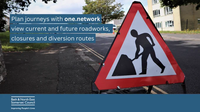 A roadworks sign.