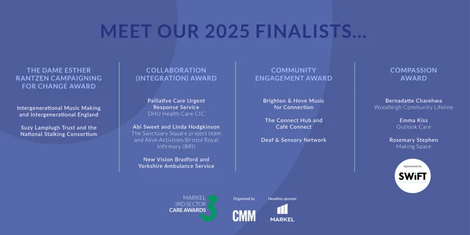 Markel 3rd Sector Care Award Finalists 2025