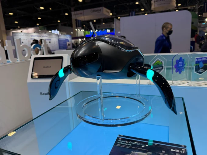 photo of Beatbot's RobotTurtle at CES 2025 in Las Vegas