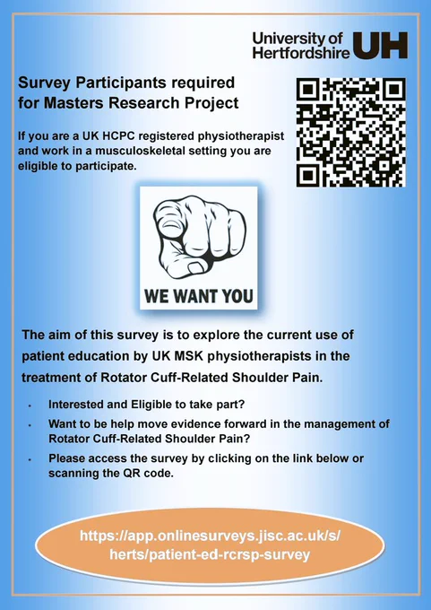 Please share with your MSK physio colleagues. Thank you in advance for your support. 
