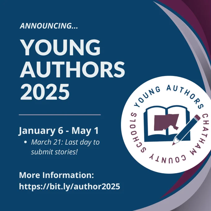 flyer for Young Authors writing program