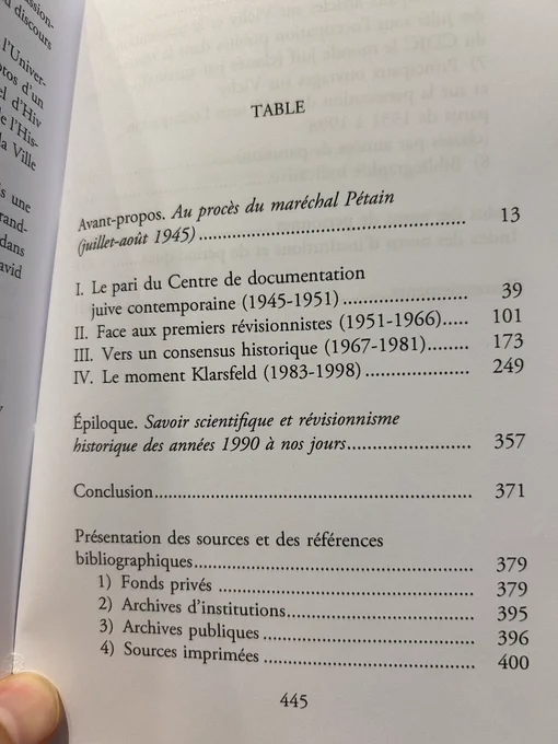 Table des matières