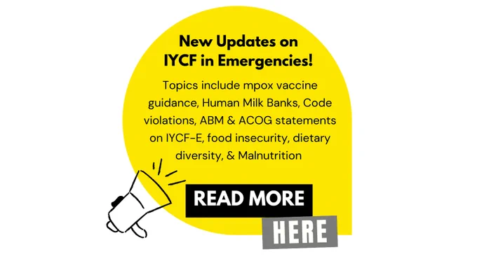 New updates on IYCF in emergencies! 