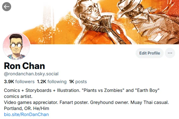 Screencap of my blue sky profile. I'm also rondanchan there. Link in reply.