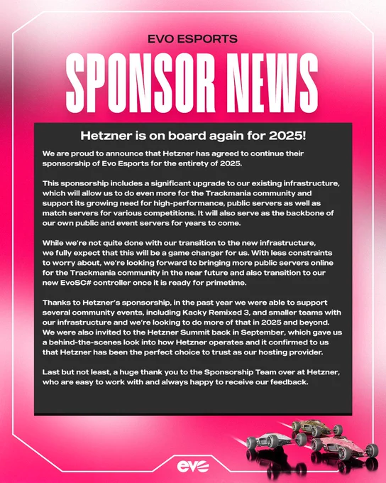 For those unable to read the image, you can find the full text of our statement in our Discord server - https://discord.gg/evoesports