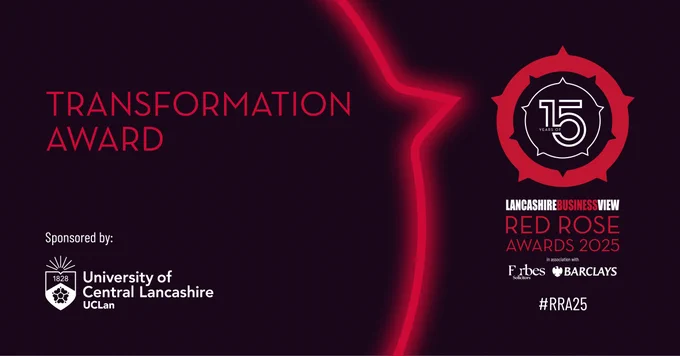 Poster: Transformation Award, Lancashire Business View, Red Rose Awards 2025