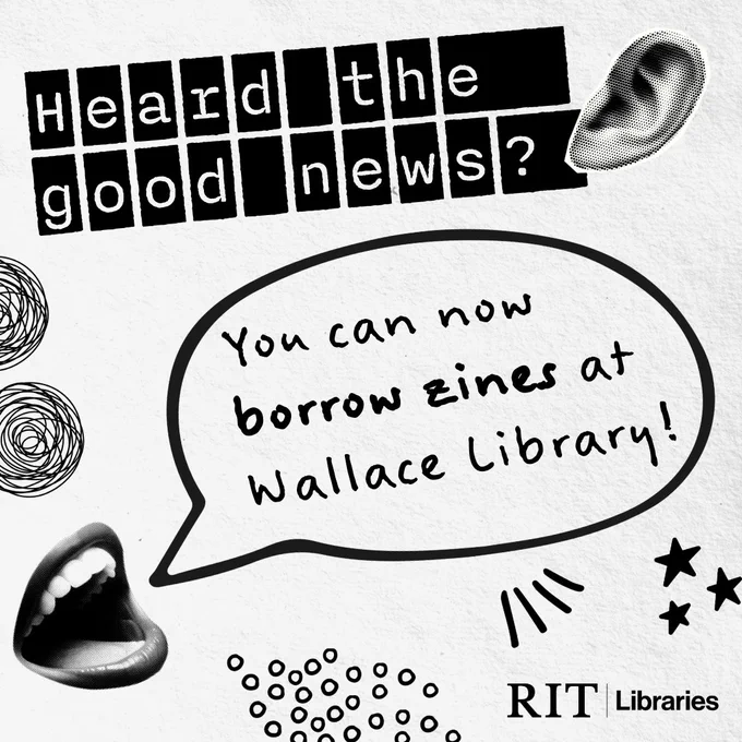 heard the good news? You can now borrow zines at Wallace Library!