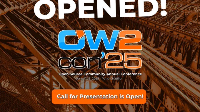 📢 Plus qu’un mois pour répondre à l’appel à conférences #OW2 con’25 !

Cette année, le thème principal est « Open Source et IA Responsable ».

Pour plus d'infos 👉 https://adullact.org/agenda/166-ow2con-25

#OpenSource #IAResponsable #OW2con25 #AppelÀConférences