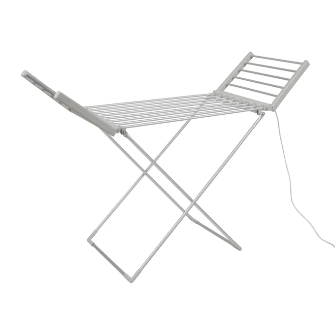 Dunelm Heated Winged Airer on a white background.