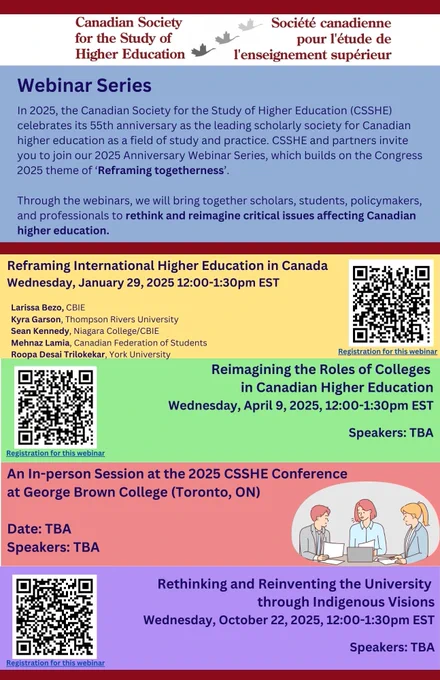 2025 CSSHE Webinar Series Flyer English