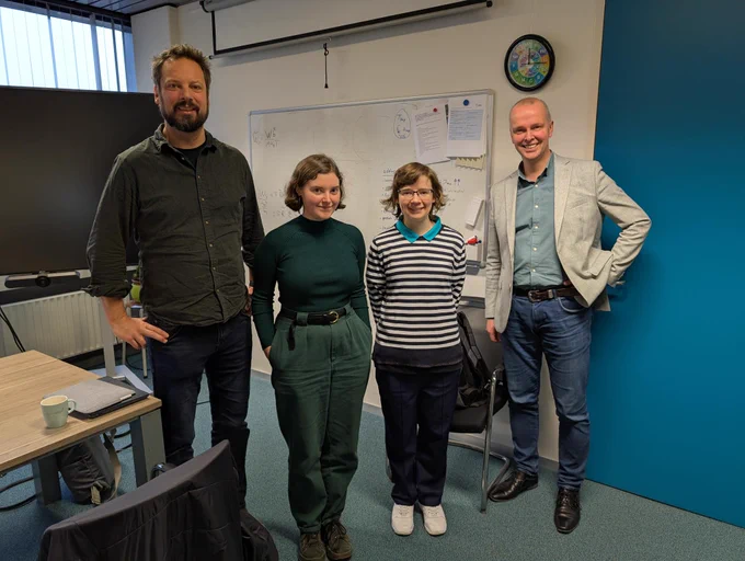 Dirk, Esme, Clare and Remco (left to right) at TU Eindhoven