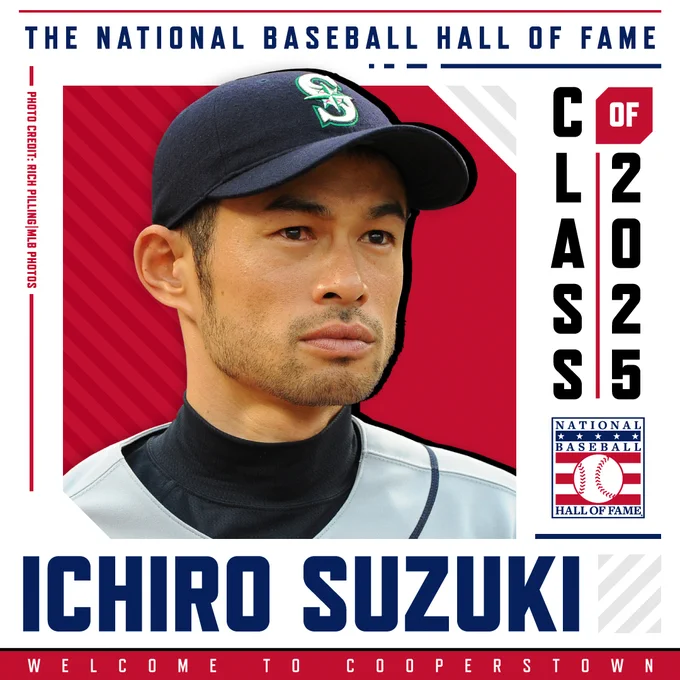 Welcome to Cooperstown Ichiro Suzuki, National Baseball Hall of Fame Class of 2025.