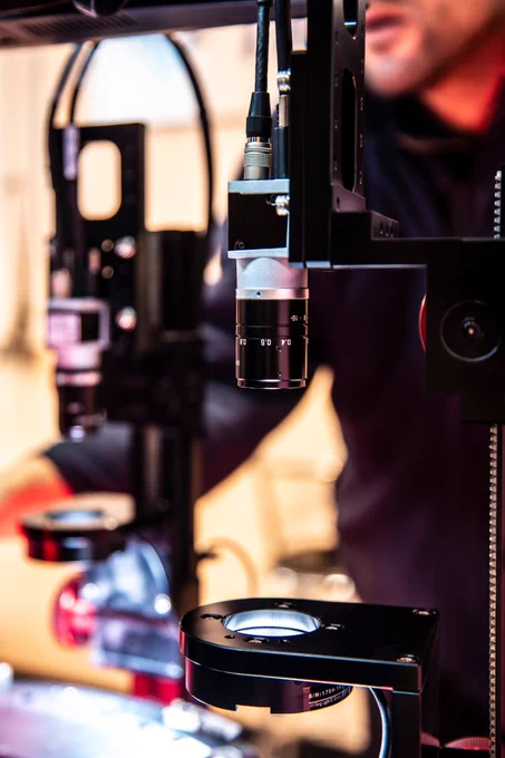 optical sorting digital inspection machine, digital camera inspecting components for sorting issues
