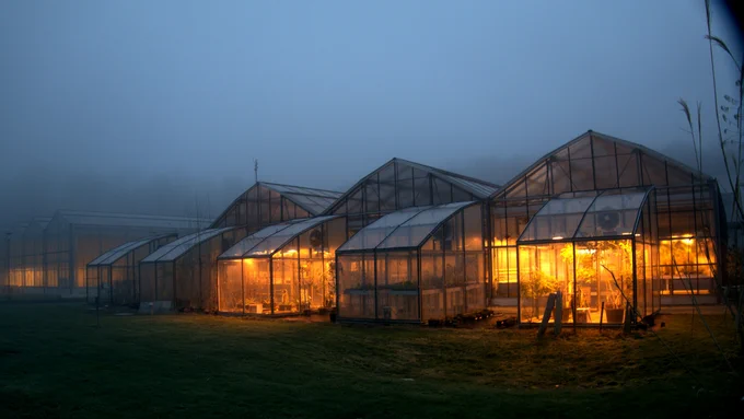 The Forschungszentrum Jülich in the morning.